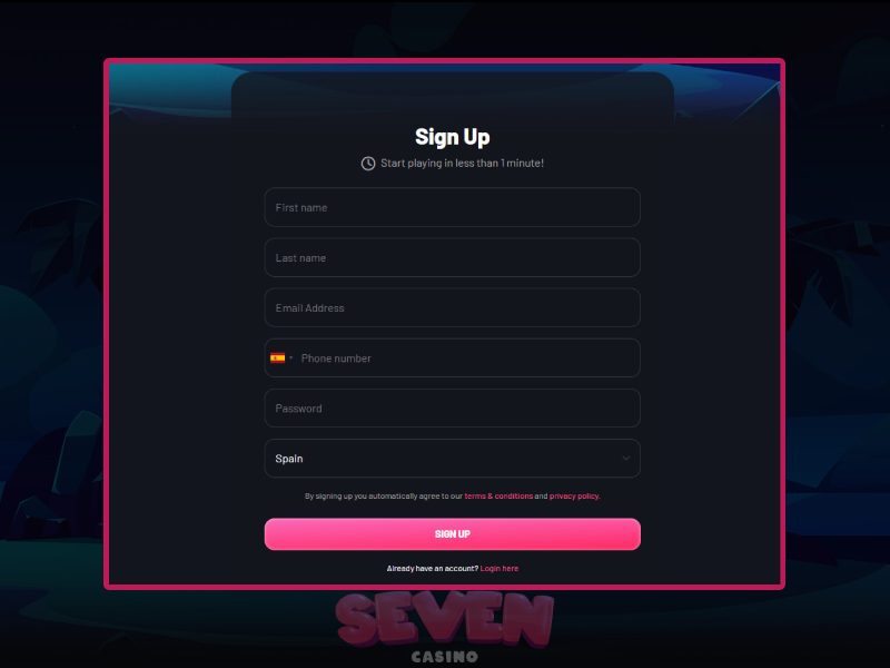 Registro en Seven Casino Registro en Seven Casino